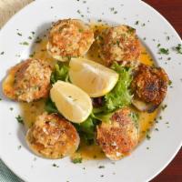 Clams Oreganato · 6 Pc whole littleneck clams shucked on the 1/2 shell, topped with a light bread crumb and ba...