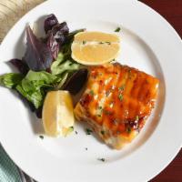 Chilean Seabass · Grilled and glazed with our famous general tso's sauce.
