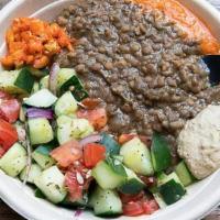 French Lentil Bowl · Slow-cooked french lentils with cumin, asafetida, red chillies and ginger. Bowls served with...