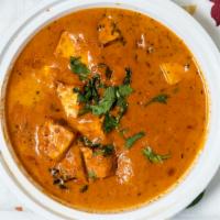 Paneer Butter Masala · Vegetarian. Cheese cubes smothered in creamy tomato sauce.