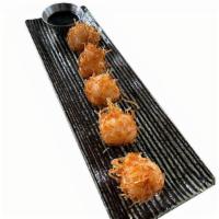 Fried Homemade Shumai · Shrimp, onion, egg, wasabi sauce