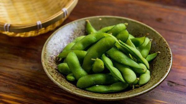 Edamame · Steamed soy beans with sea salt