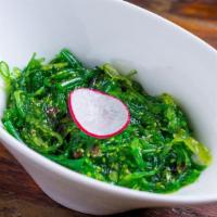 Seaweed Salad · Marinated seaweed, aka tosaka, ao tosaka, lemon, and miso dressing.