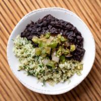 Poblano Rice & Black Beans · Poblano Rice & Black Beans. Pico de Gallo