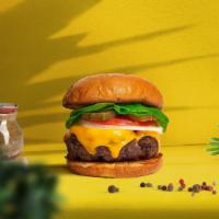 If Cheese Was A Movie Burger · Seasoned plant-based patty topped with melted vegan cheese, lettuce, tomato, onion, and pick...