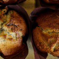 Blueberry Muffins · Home made Blueberry Muffins. Made in house and baked daily