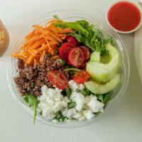 Create Your Own Tossed Salad · Choice of lettuce, choice of meat, choice of cheese and choice of five vegetables.