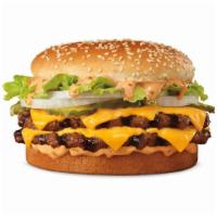 Big King Xl · Featuring more than 1/2 lb* of flame-grilled 100% beef, topped with American cheese, sliced ...