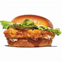 Big Fish Sandwich · Our premium Big Fish Sandwich is 100% White Alaskan Pollock, breaded with crispy panko bread...