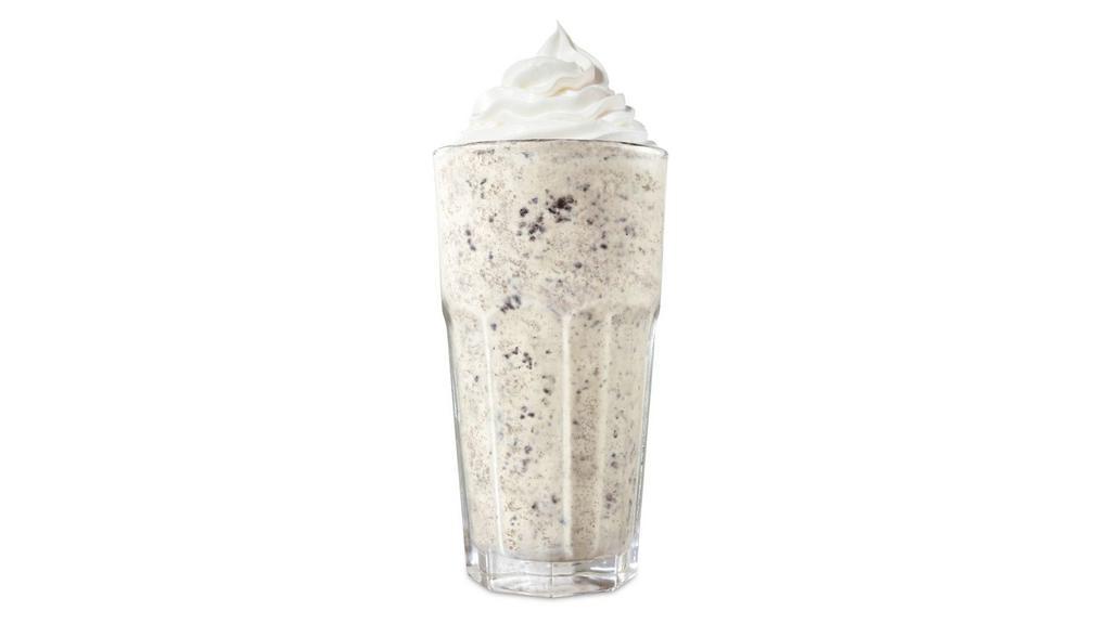Classic Oreo® Shake · The OREO® Shake is a Vanilla Soft Serve, OREO® cookie pieces and vanilla sauce are blended and finished with a sweet whipped topping. OREO® and the OREO® Wafer Design are registered trademarks of Mondelez International group, used under license.