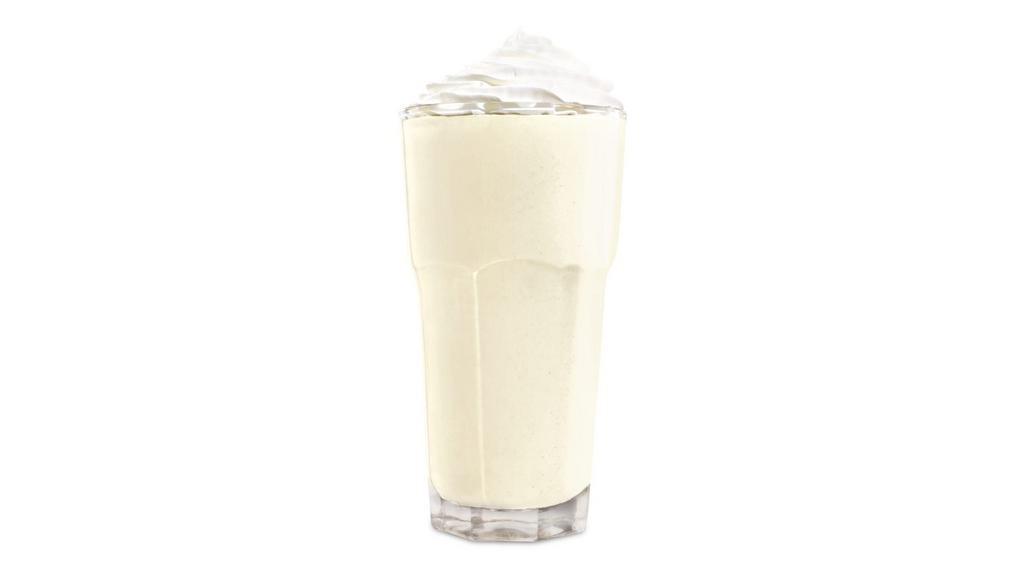 Vanilla Shake · Cool down with our creamy Vanilla Hand Spun Shake. Velvety vanilla soft serve and vanilla sauce are blended to perfection and finished with sweet whipped topping just for you.