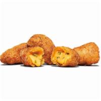 4Pc Jalapeno Cheddar Bites · Our Jalapeño Cheddar Bites are filled with gooey cheddar cheese and spicy jalapeño pieces, c...