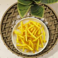 Fries · (Vegetarian) Idaho potato fries cooked until golden brown and garnished with salt.