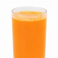 Sunny Day Smoothie · Carrot, orange, banana, and dry apricot.