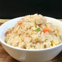 Umami Fried Rice 6Oz · Grilled chicken, rice, egg and chopped vegetables, garlic sauce.