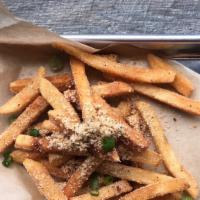 Zab Fries · Fries with zab seasoning (spicy lime pepper).