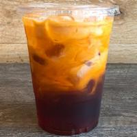 Thai Iced Tea · Thai iced tea with cream.