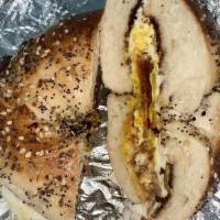 3) Egg Cheese & Meat Sandwich · Two eggs. Served with bacon, sausage or Taylor ham or ham.
