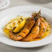 Head-On Prawns · East coast prawns marinated and roasted with paprika and herbs. Served with a saffron aioli