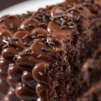 Brigadeiro Chocolate Cake Slice · Our all-time favorite chocolate Brigadeiro cake, frosted on the sides for that extra dose of...