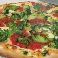 Veggie Pizzette · Grilled vegetables, fresh mozzarella and tomato sauce. Thin crust.