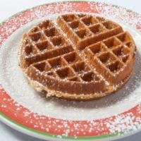 Belgian Waffle · Add ham or bacon or sausage, Canadian bacon, 2 eggs for an additional charge. Add Fruit: str...