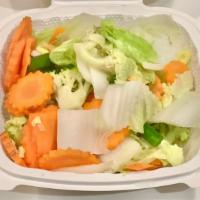 Steam Mixed Vegetables · Napa cabbage, Broccoli, Carrots, String bean