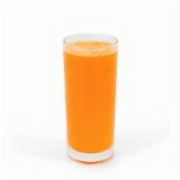 Carrot Juice · Fresh cocktail of carrots, oranges and ginger. No sweetener added, just naturally smooth.