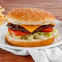 Cheeseburger Combo · 100% natural, all-beef patty. Served with fries and soda.