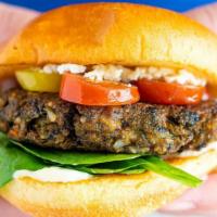 Veggie Burger · All vegan pattie, special sauce, lettuce tomatoes, onion