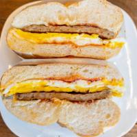 Sausage With Egg And Cheese Sandwich · 