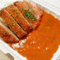 Katsu Curry Rice Plate · Our house made tomato based curry with crispy katsu. Choice of  Chicken katsu or Tonkatsu an...