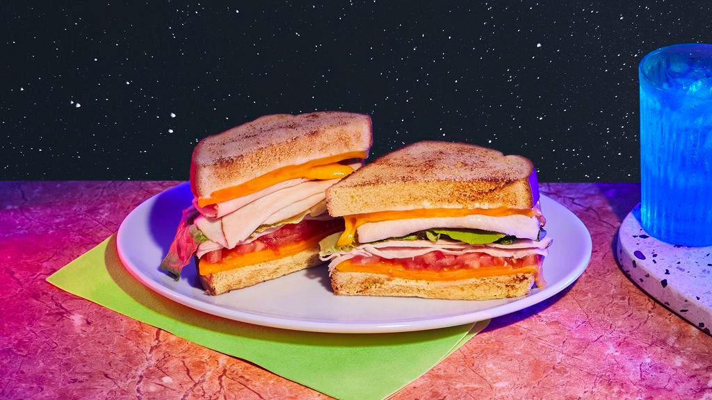 Turkey Sandwich · Oven roasted turkey, lettuce, tomato, your choice of bread.