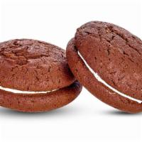 Strawberry Whoopie Pie (Vegan) · Strawberry whoopie pie with rich filling.