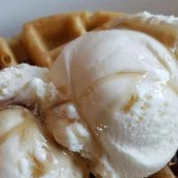 Belgian Waffle With Whipped Cream · 