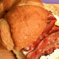 Bacon, Egg And Cheese Croissant Sandwiches · 