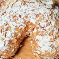 Bear Claw · Our best selling pastry! A Danish filled with a delicious almond butter paste topped with sl...