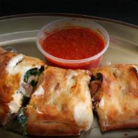 Plain Cheese Calzone · Ricotta and mozzarella cheese. Add toppings for an additional charge.