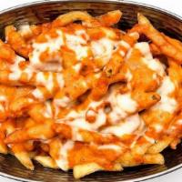 Vodka Fries · vodka sauce topped with shredded mozzarella