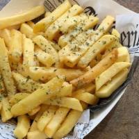 Garlic Parmesan Truffle Fries · Truffle fries with garlic and parmesan.