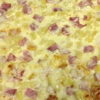Hawaiian Pizza  · Pineapple, ham and mozzarella cheese.