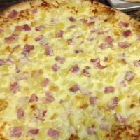 Hawaiian Pizza Slice  · Pineapple, ham and mozzarella cheese.