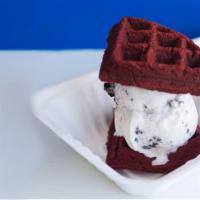 Mac Daddy · Half waffle ice cream sandwich with your choice of ice cream.