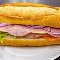 Godfather · Ham, salami, prosciutto, provolone, lettuce, tomato, hot peppers