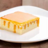 Trilece · Fluffy tres leches cake resipe uses three types milk, topped with whipped cream and caramel.