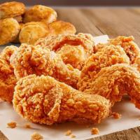 8 Piece Chicken W/ 4 Biscuit'S · Tender, juicy, and crisp 100% natural chicken with a flaky, buttery, freshly baked biscuit.,...