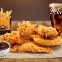 5 Piece Tender'S W/ A Side, Beverage & Biscuit · Crisp, boneless, 100% white meat, additive and preservative free chicken Tenders; the perfec...