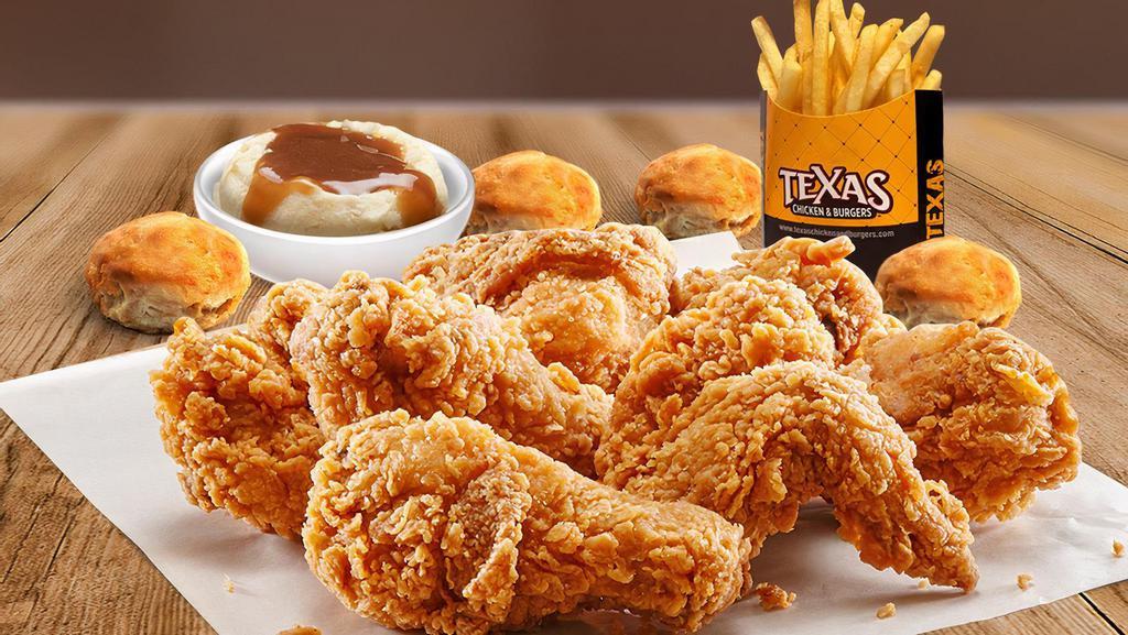 8 Pc Chicken Or Tenders W/ 2 Signature Side'S And 4 Biscuit'S  · Tender, juicy, and crisp 100% natural chicken with a flaky, buttery, freshly baked biscuit., Choose between Chicken or Tenders!
Includes: 4 Biscuits and 2 Sides