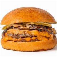 Standard · 2 organic beef patties, colby, caramelized onions, dill pickles, special sauce