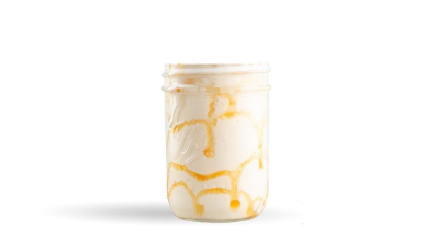 Salted Caramel · organic vanilla ice cream, salted caramel, toffee bits, whip cream, organic milk